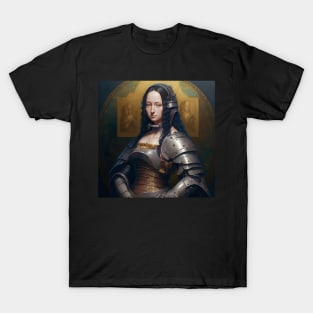 Mona Lisa Anime Style Wearing Armor T-Shirt